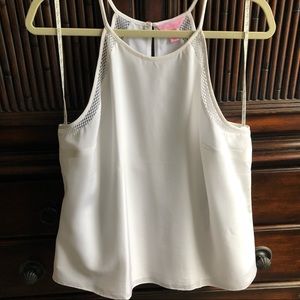 Lilly Pulitzer Jolie Silk Top, Resort White, size L
